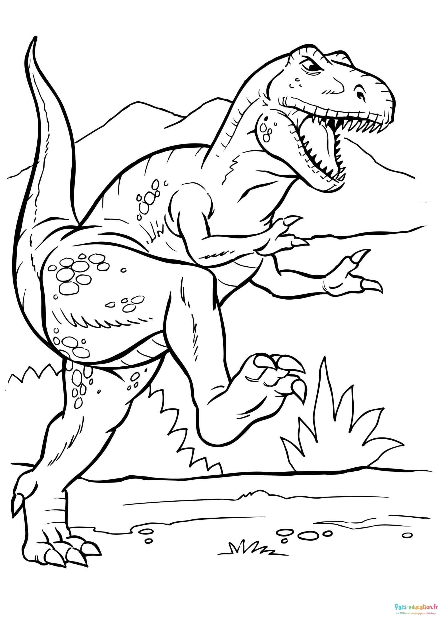 Coloriage T-Rex Préhistorique à imprimer et colorier