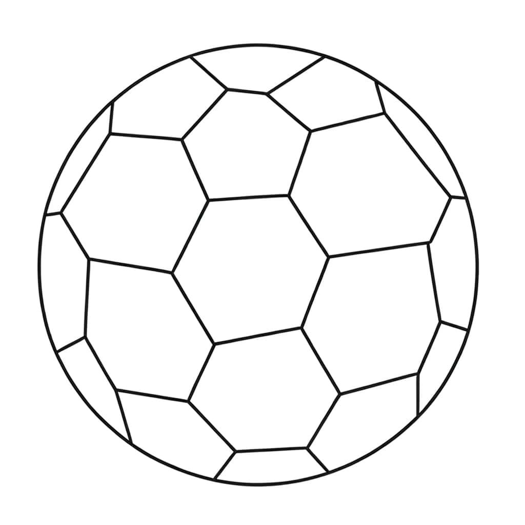Coloriage Ballon de foot à imprimer et colorier