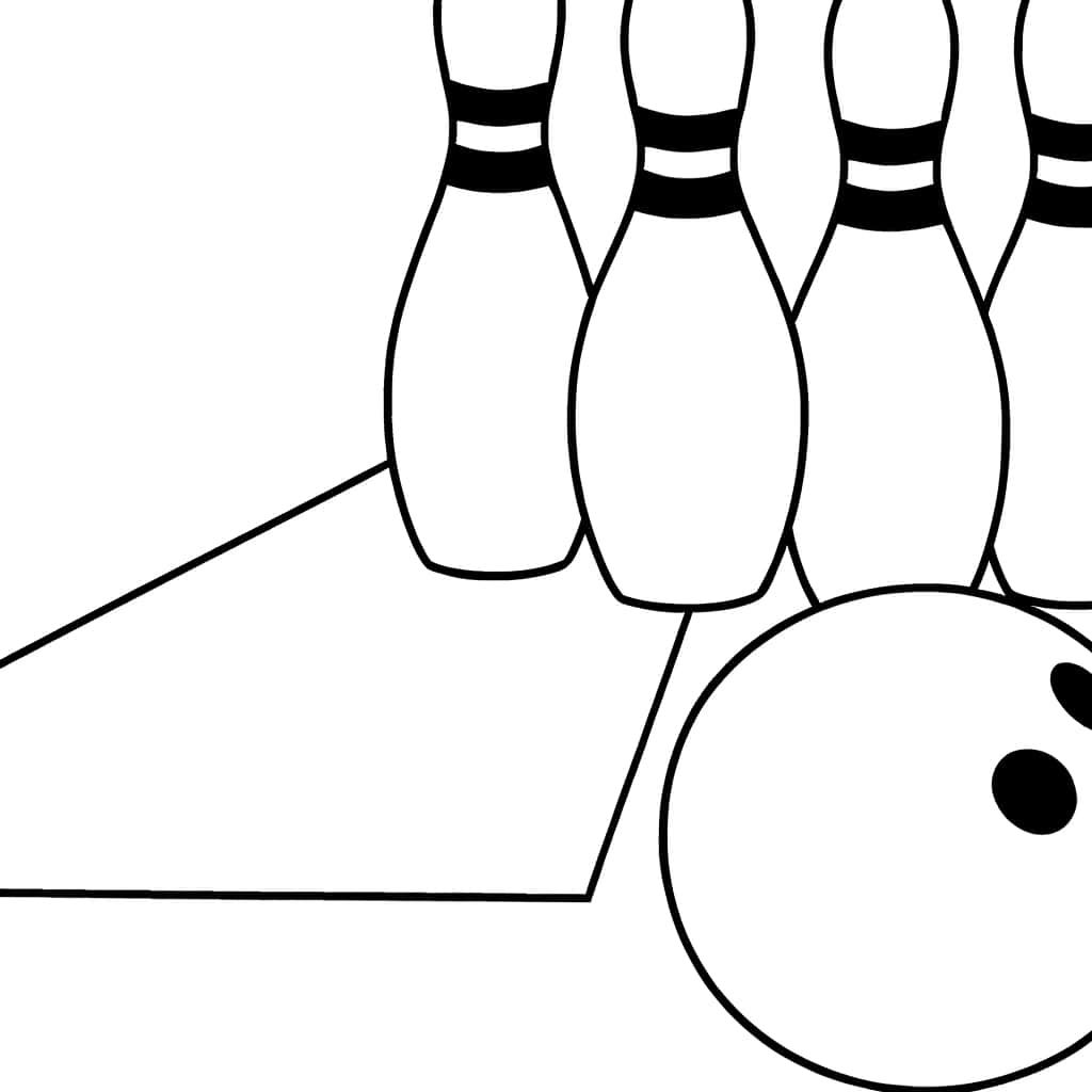 Coloriage Quilles de bowling à imprimer et colorier