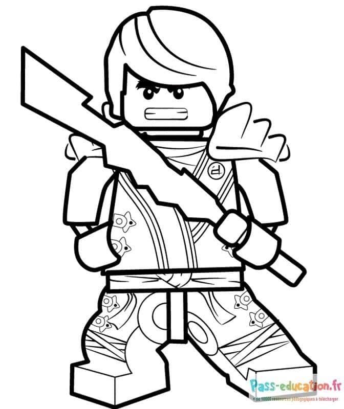 Coloriage Guerrier Ninjago à imprimer et colorier