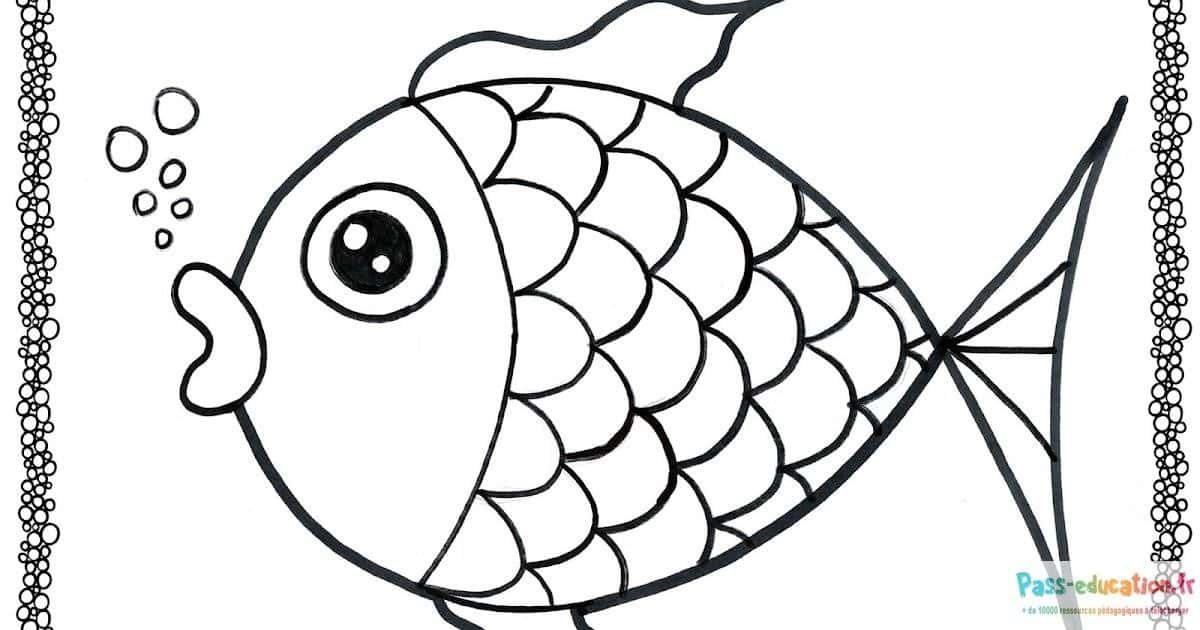 Coloriage Poisson joyeux à imprimer et colorier