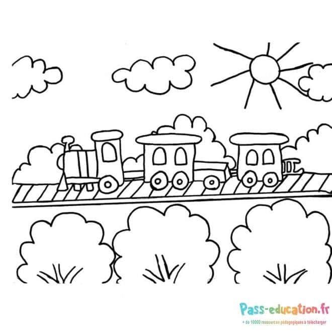 Coloriage Train à colorier à imprimer et colorier