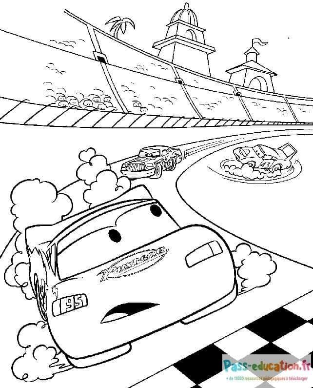 Coloriage Course animée à imprimer et colorier