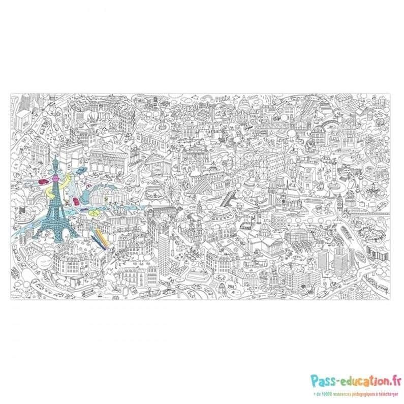 Coloriage Paris imaginaire à imprimer et colorier