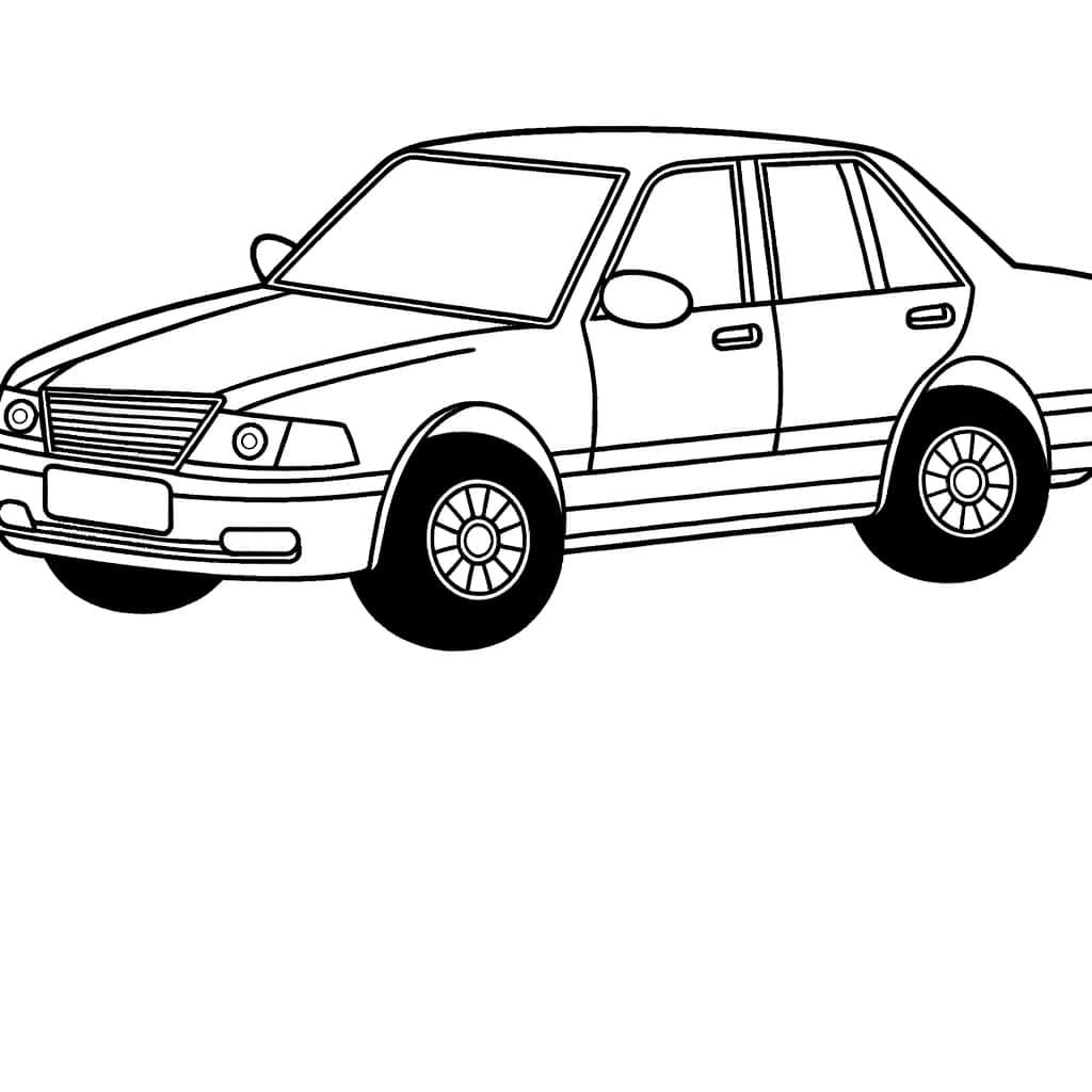 Coloriage Bmw stylisée à imprimer et colorier