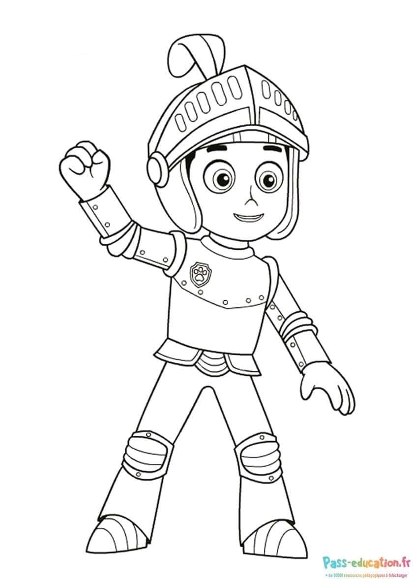 Coloriage Pompier courageux à imprimer et colorier