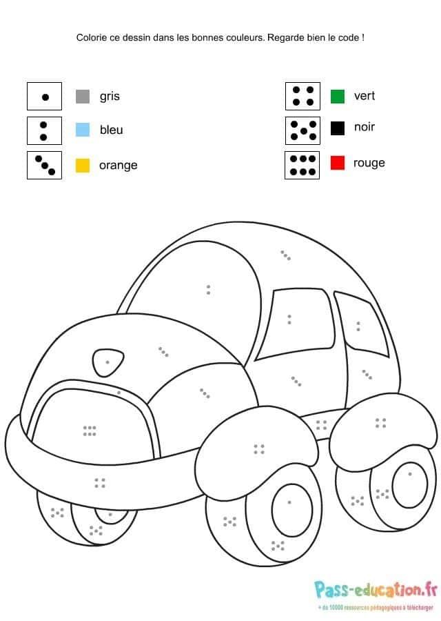 Coloriage Voiture colorée à imprimer et colorier