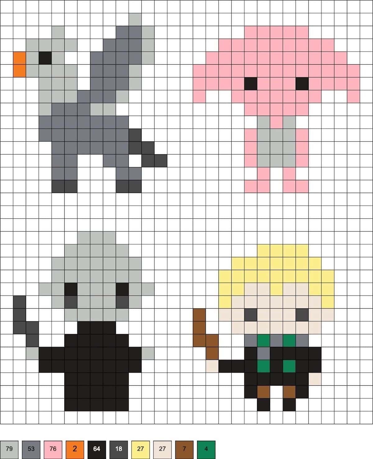 Coloriage Magie Pixel Art à imprimer et colorier