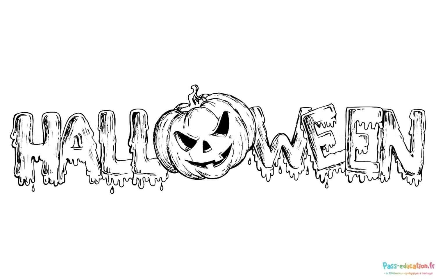 Coloriage Halloween Citrouille à imprimer et colorier