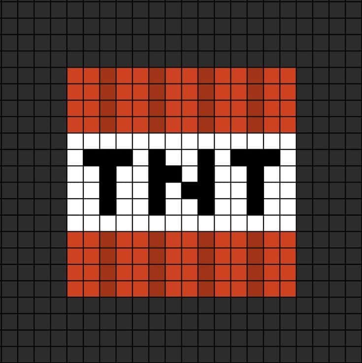 Coloriage TNT Minecraft à imprimer et colorier