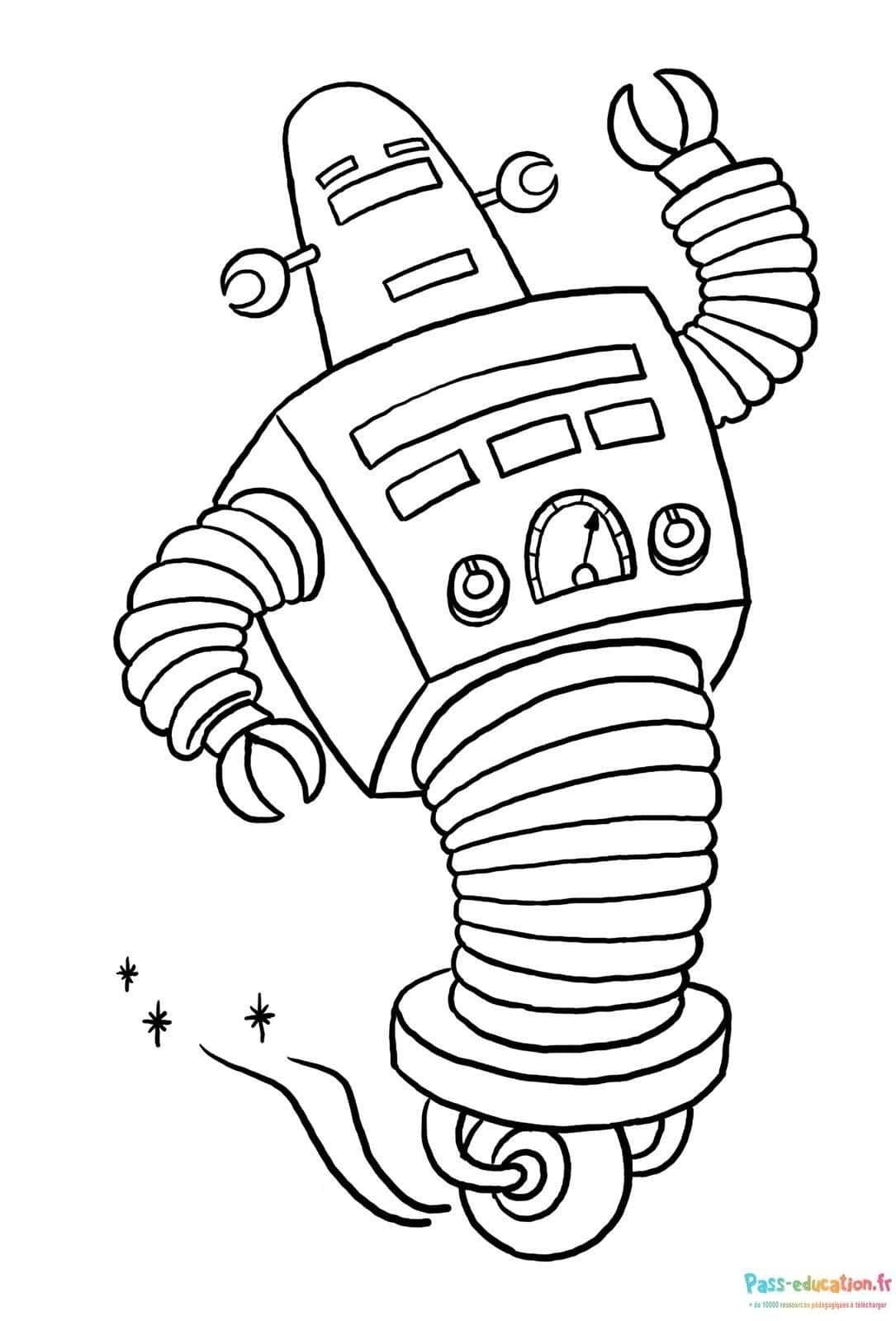 Coloriage Robot amusant à imprimer et colorier