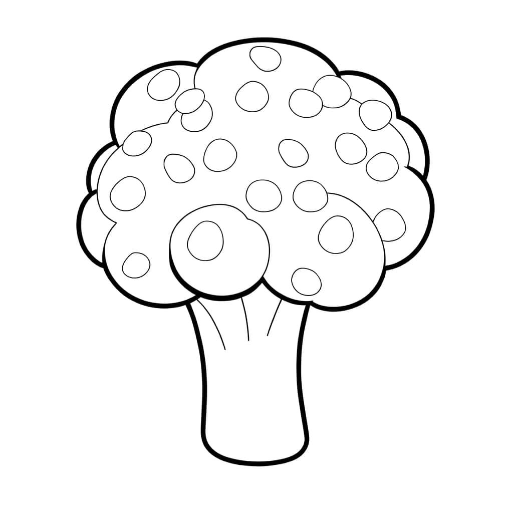 Coloriage Brocoli à imprimer et colorier