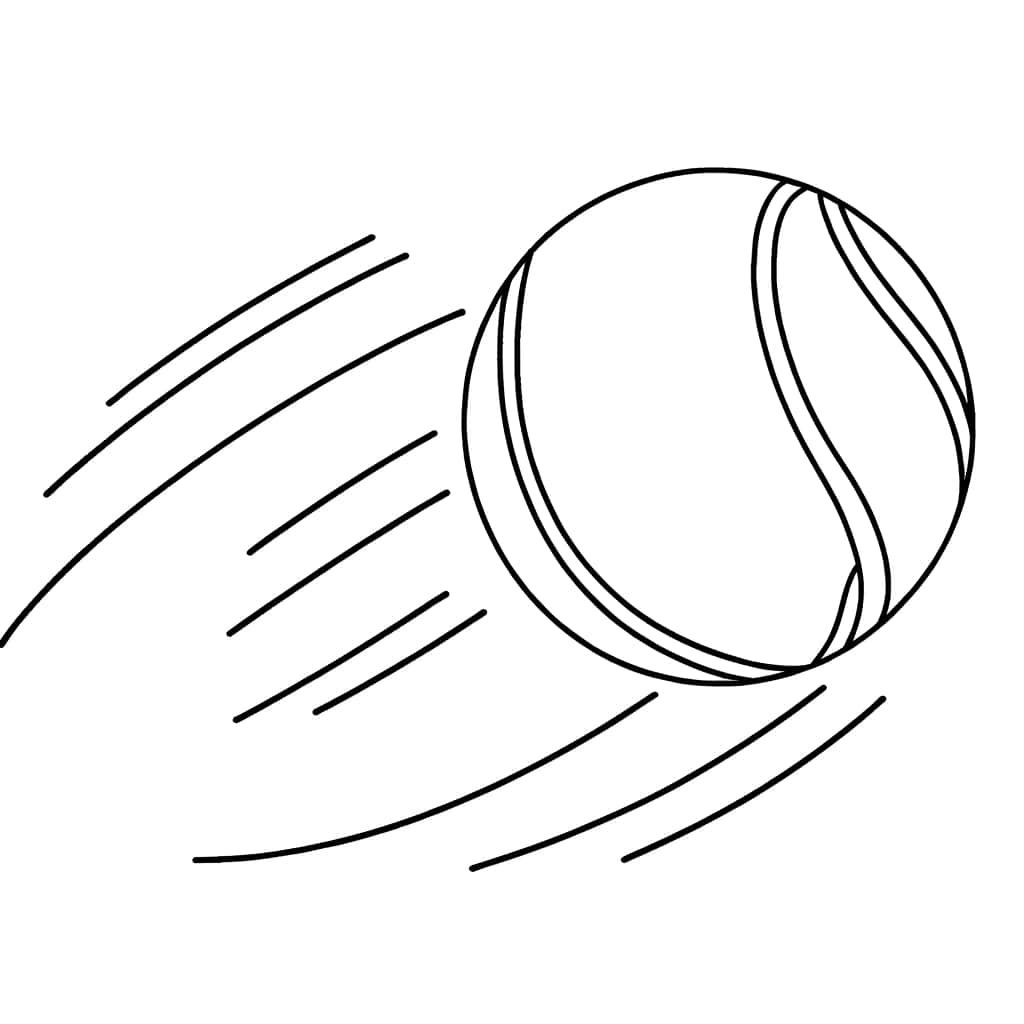 Coloriage Balle de tennis à imprimer et colorier