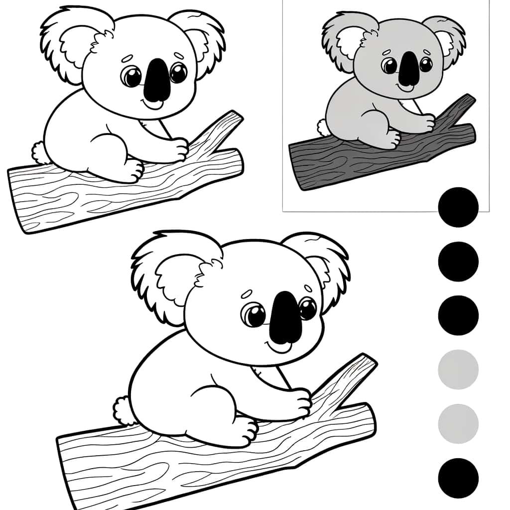 Coloriage Bébé Koala à imprimer et colorier