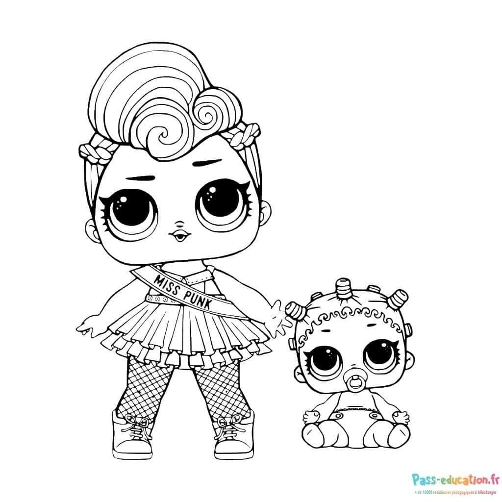 Coloriage Poupée stylée à imprimer et colorier