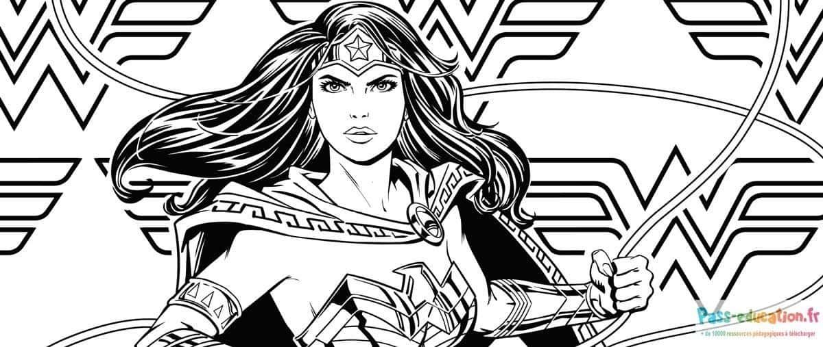 Coloriage Wonder Woman à imprimer et colorier
