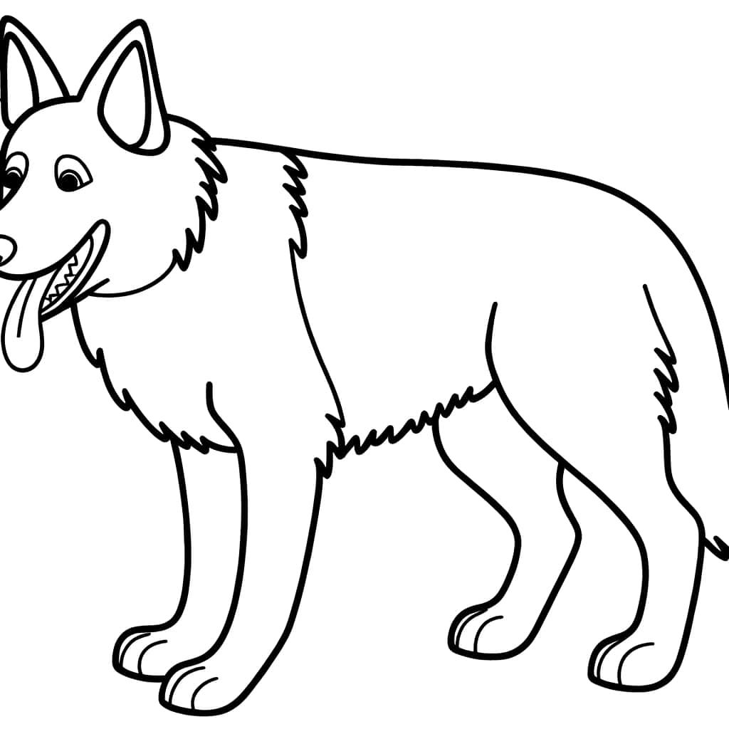 Coloriage Berger Allemand à imprimer et colorier