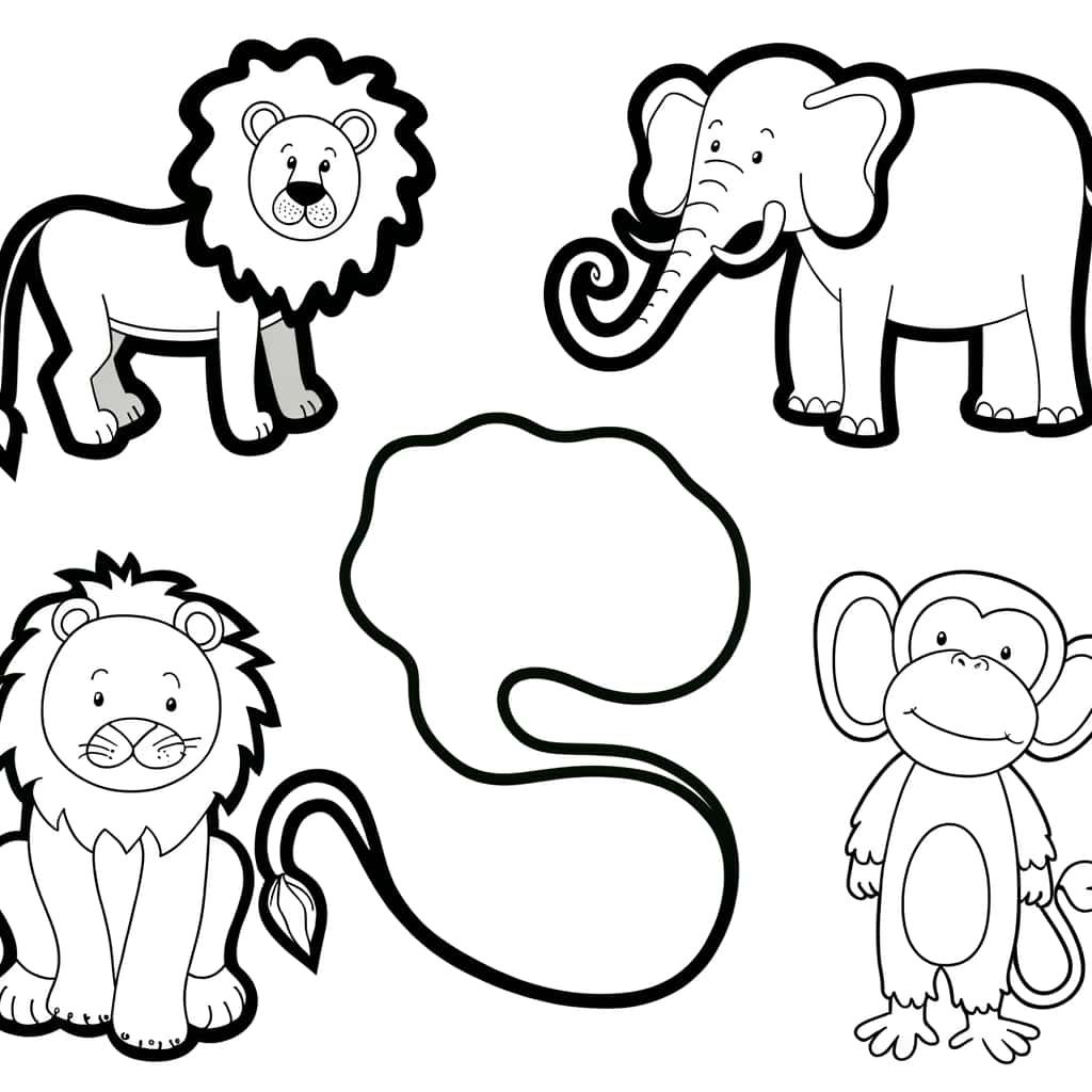 Coloriage Animaux de la jungle à imprimer et colorier