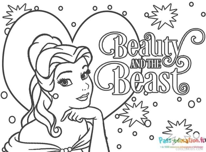 Coloriage Belle et la Bête à imprimer et colorier