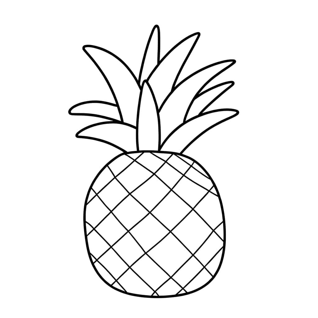 Coloriage Ananas à imprimer et colorier