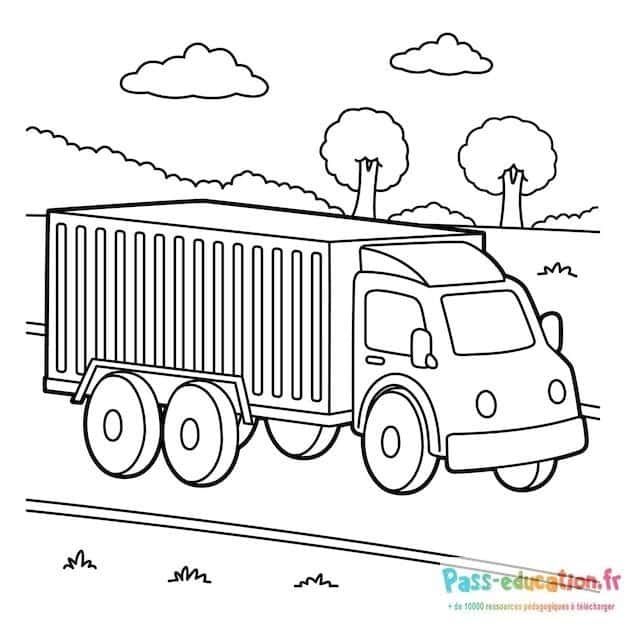 Coloriage Camion à colorier à imprimer et colorier