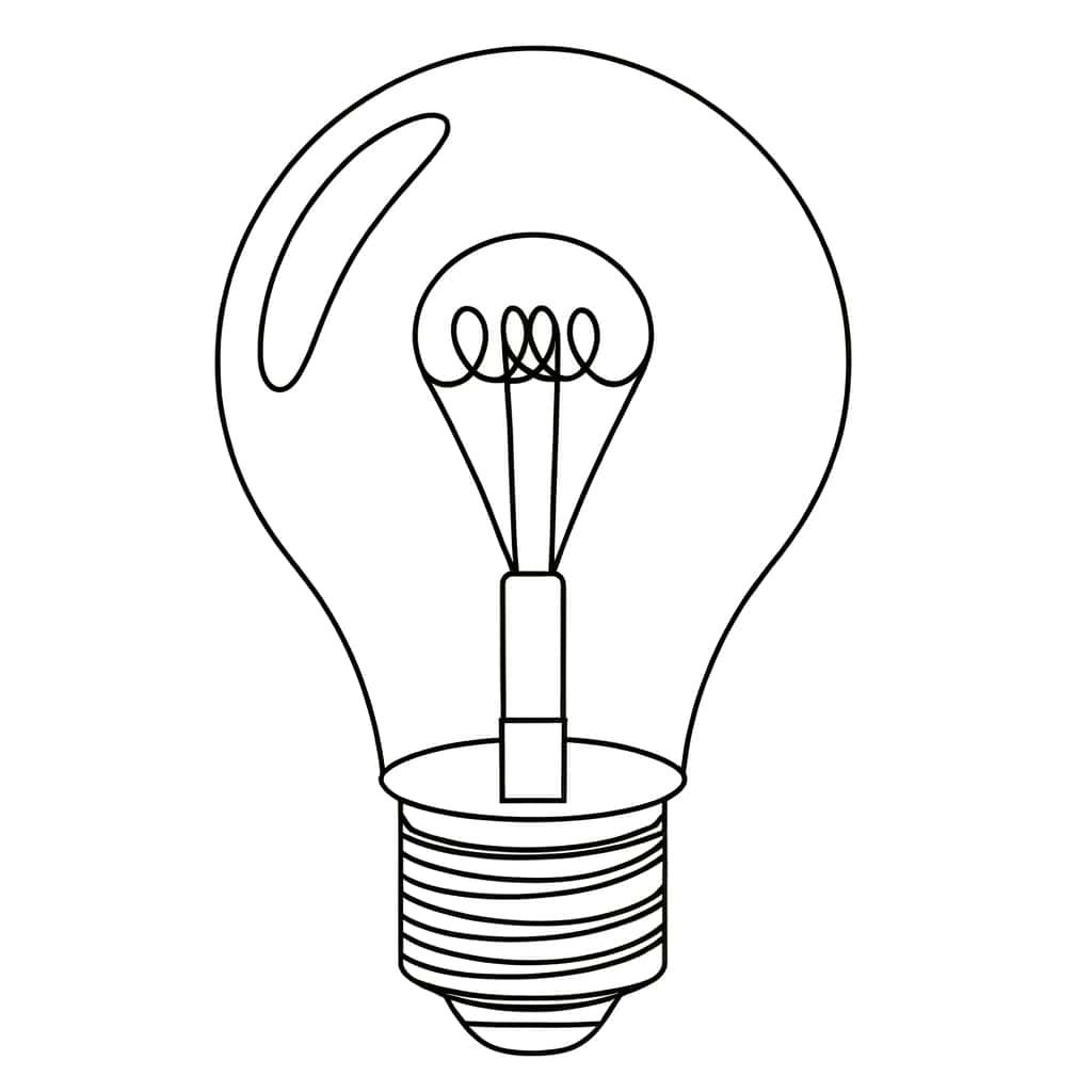 Coloriage Ampoule à imprimer et colorier