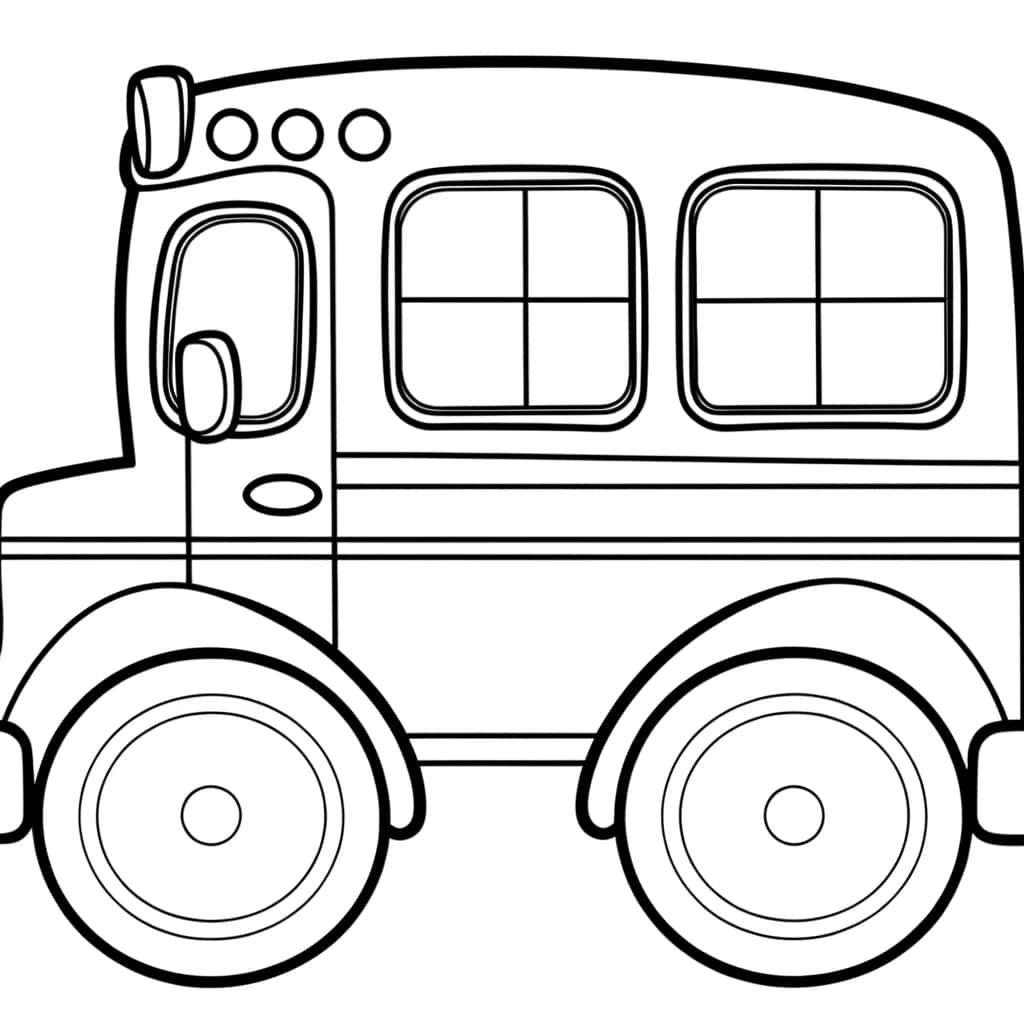 Coloriage Bus scolaire à imprimer et colorier