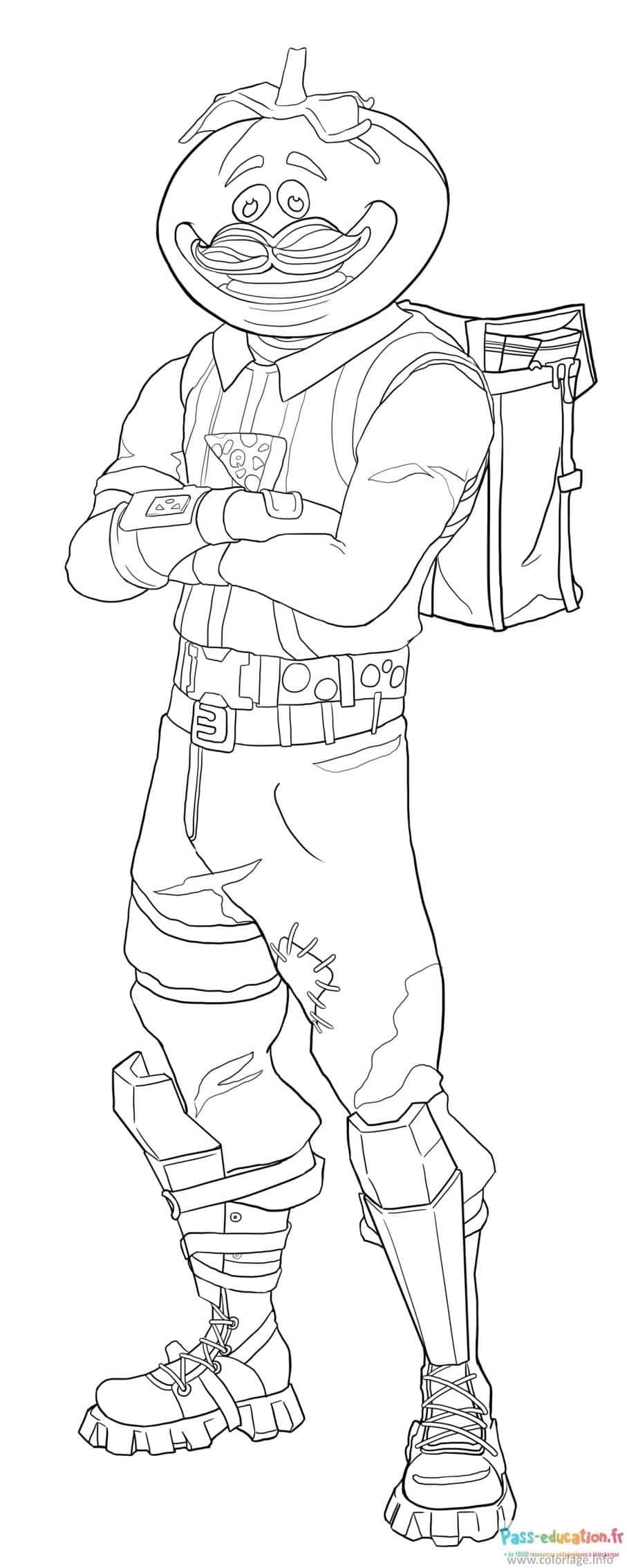 Coloriage Agent Fortnite à imprimer et colorier