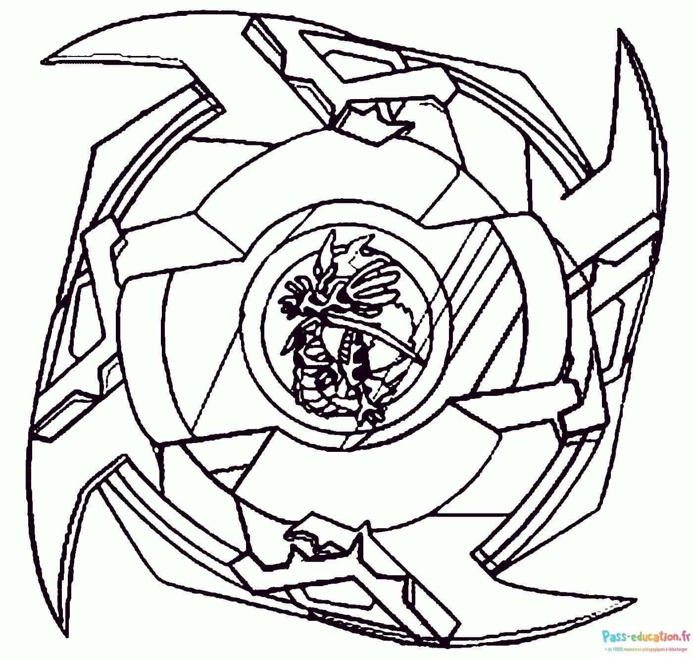 Coloriage Toupie Beyblade à imprimer et colorier