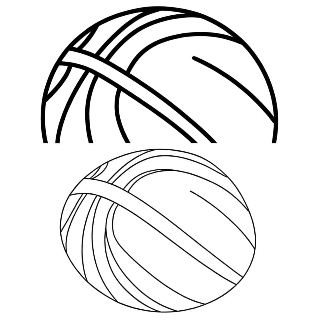 Coloriage Balle de basket à imprimer et colorier