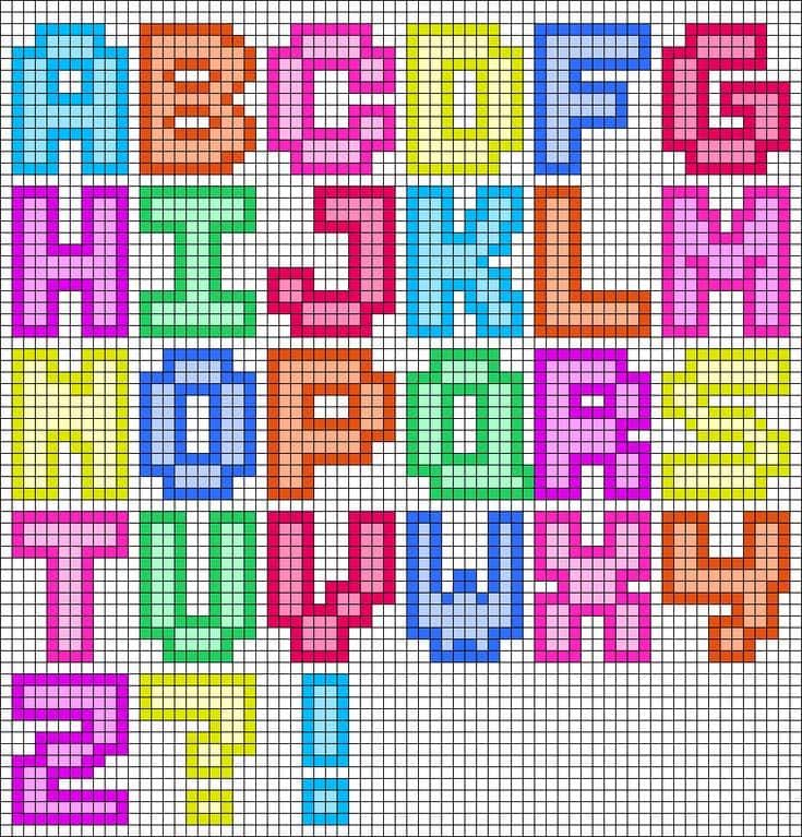 Coloriage Alphabet coloré à imprimer et colorier