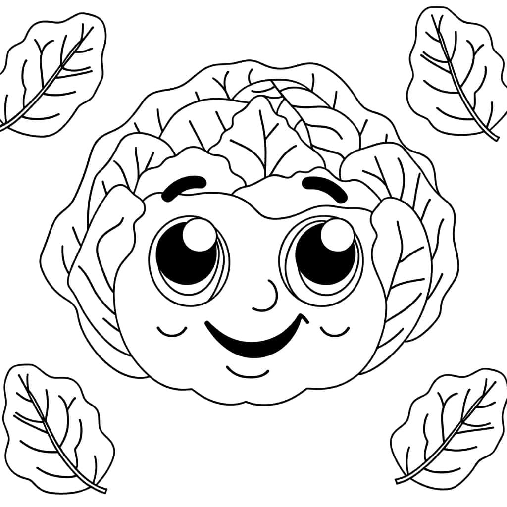 Coloriage Chou souriant à imprimer et colorier