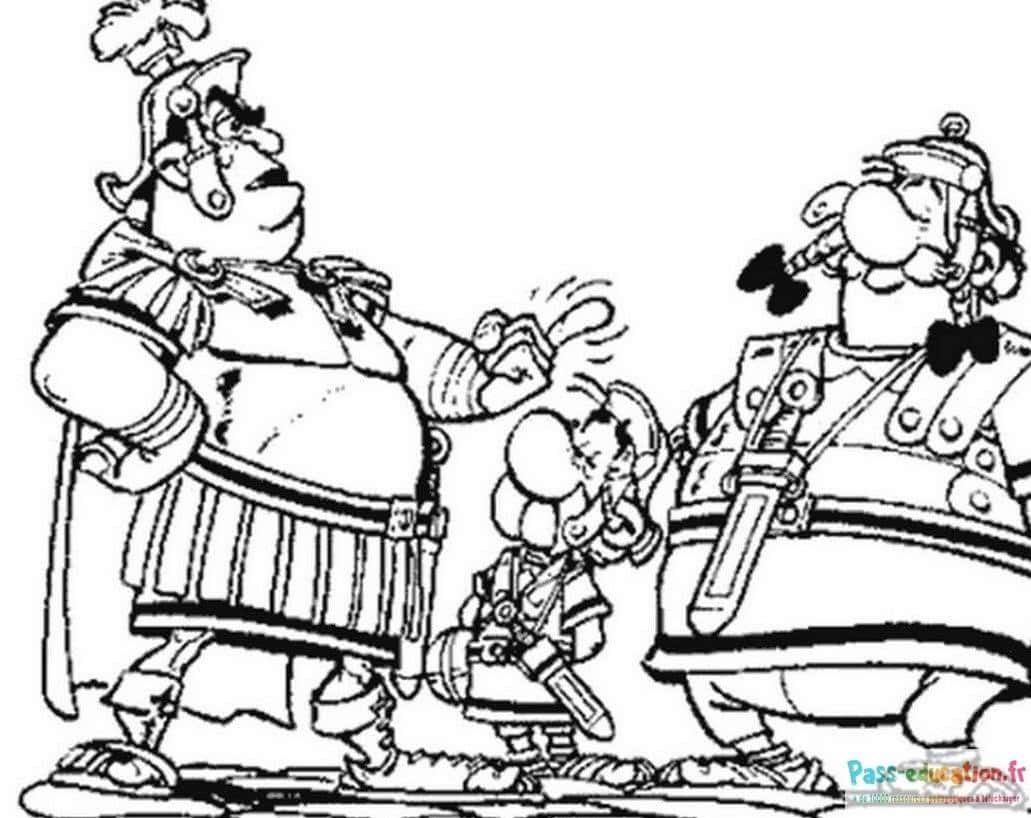 Coloriage Asterix et Romains à imprimer et colorier