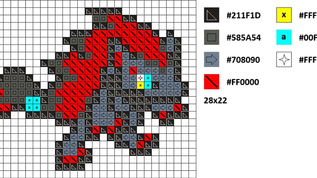 Coloriage Pikachu Pixel à imprimer et colorier