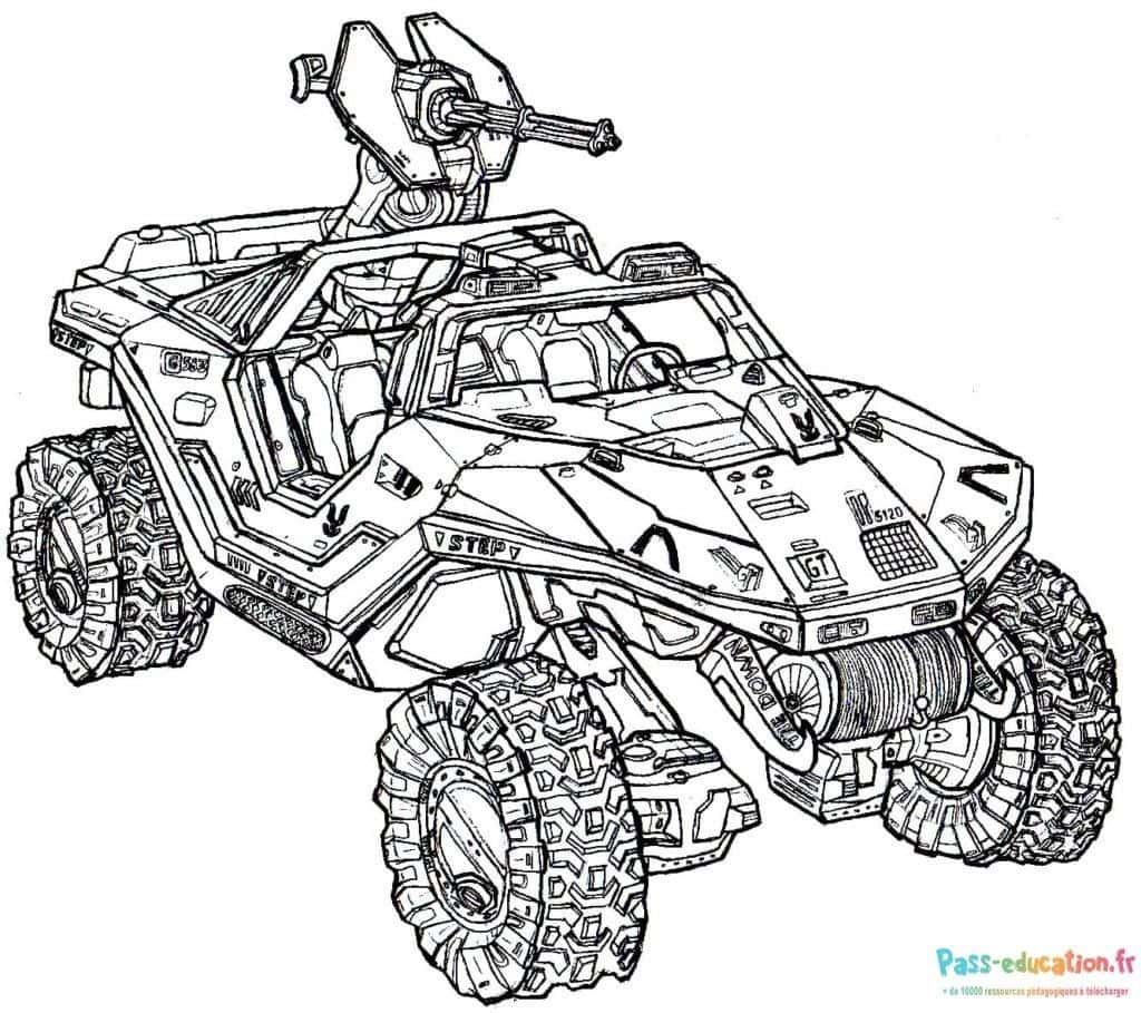 Coloriage Véhicule tout-terrain à imprimer et colorier