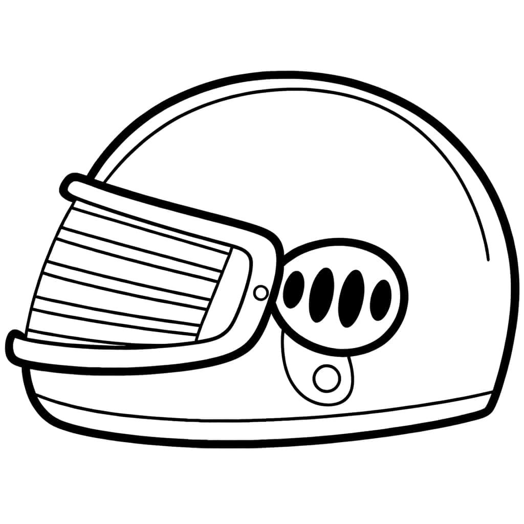 Coloriage Casque de moto à imprimer et colorier