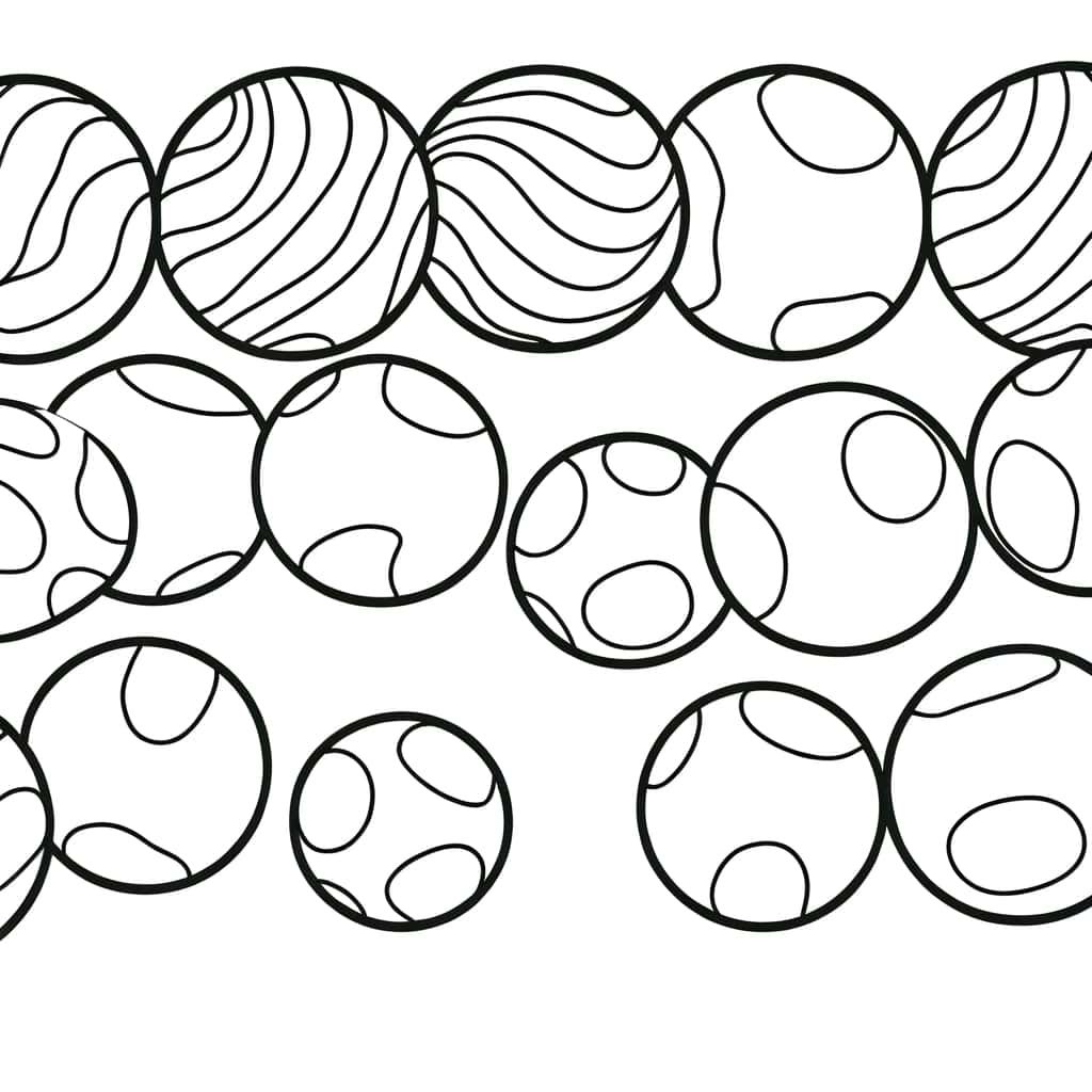 Coloriage Billes à motifs à imprimer et colorier