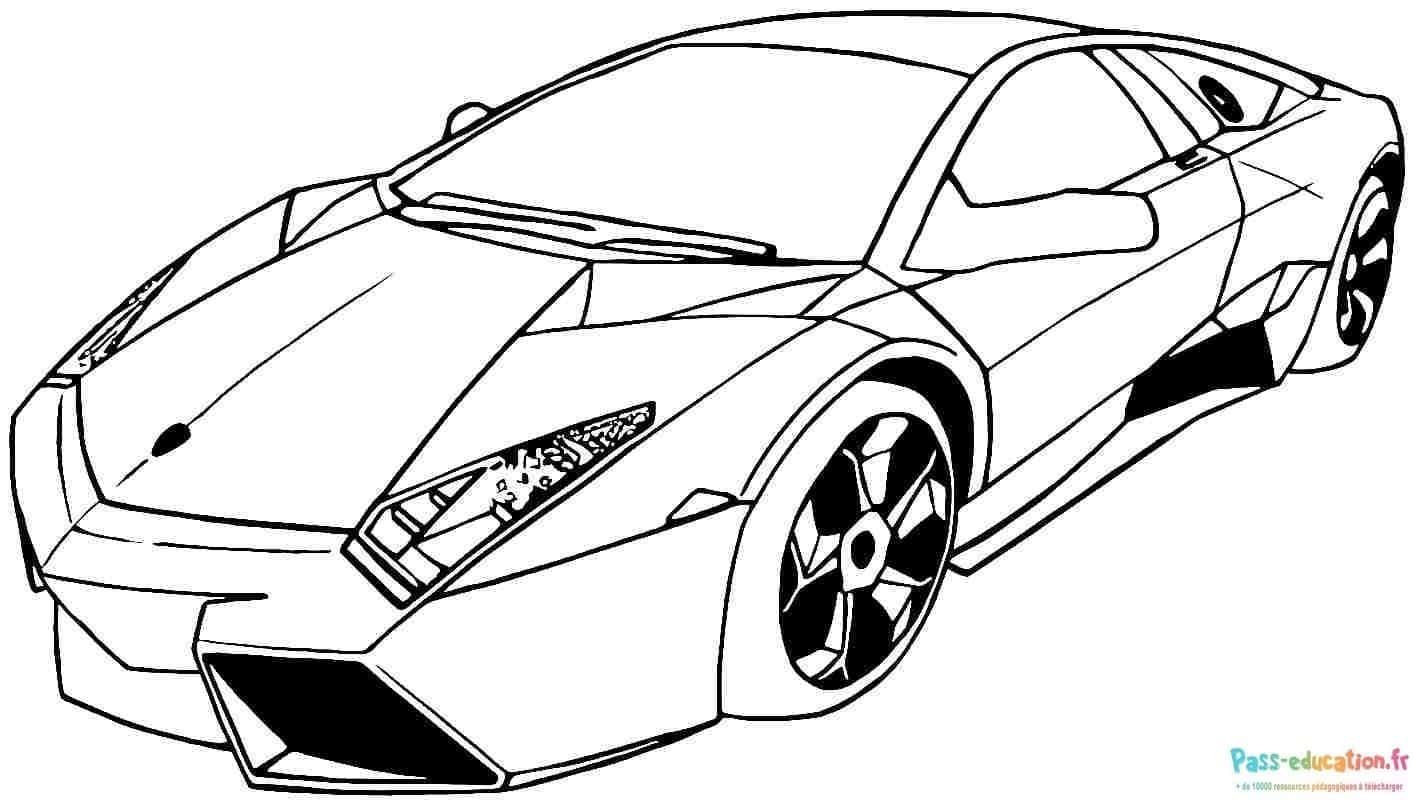 Coloriage Voiture de sport à imprimer et colorier