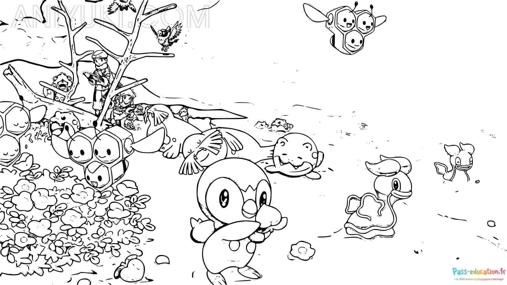Coloriage Aventure Pokémon à imprimer et colorier