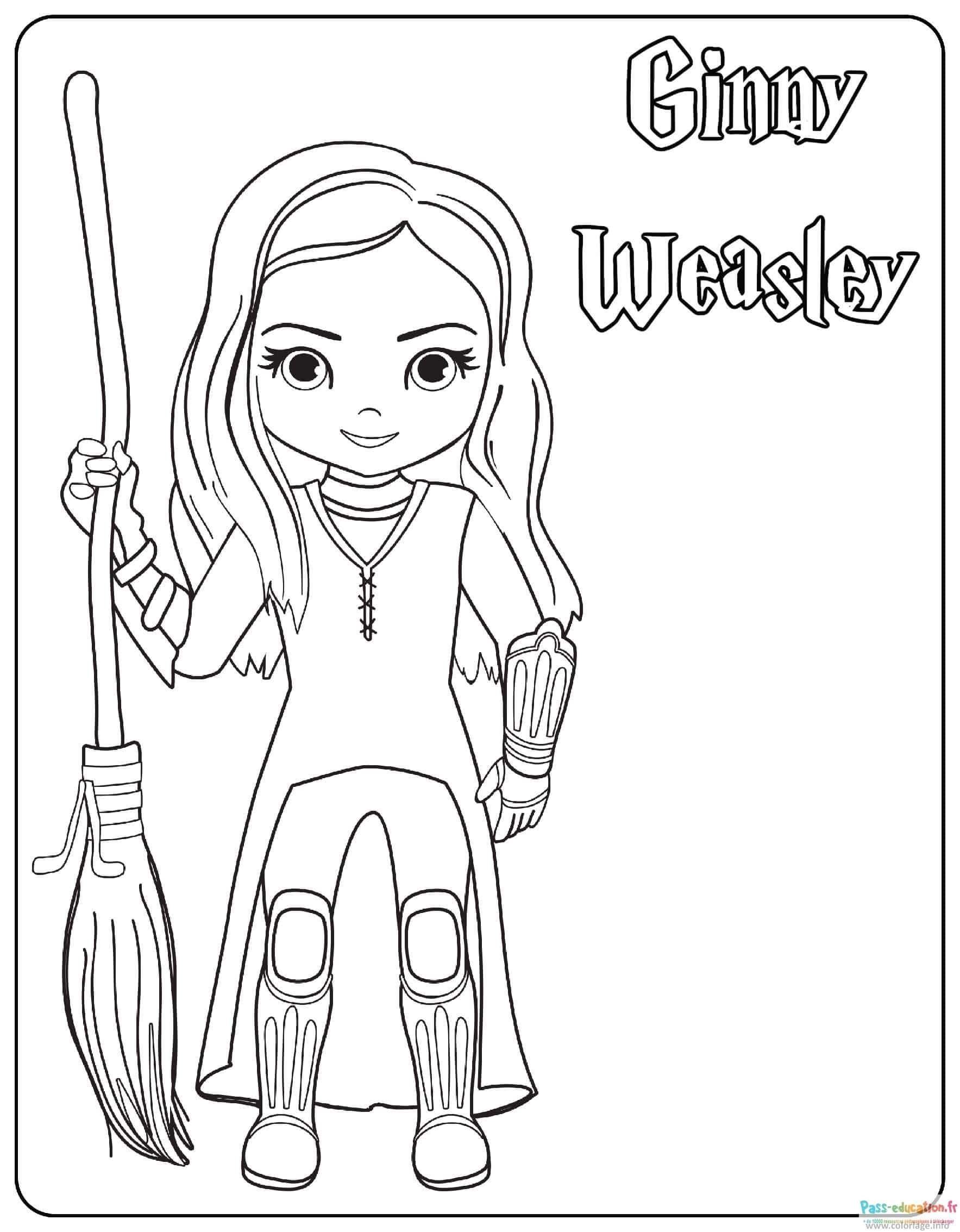 Coloriage Ginny Weasley à imprimer et colorier