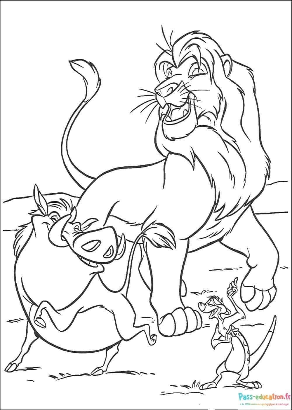 Coloriage Amis de la jungle à imprimer et colorier