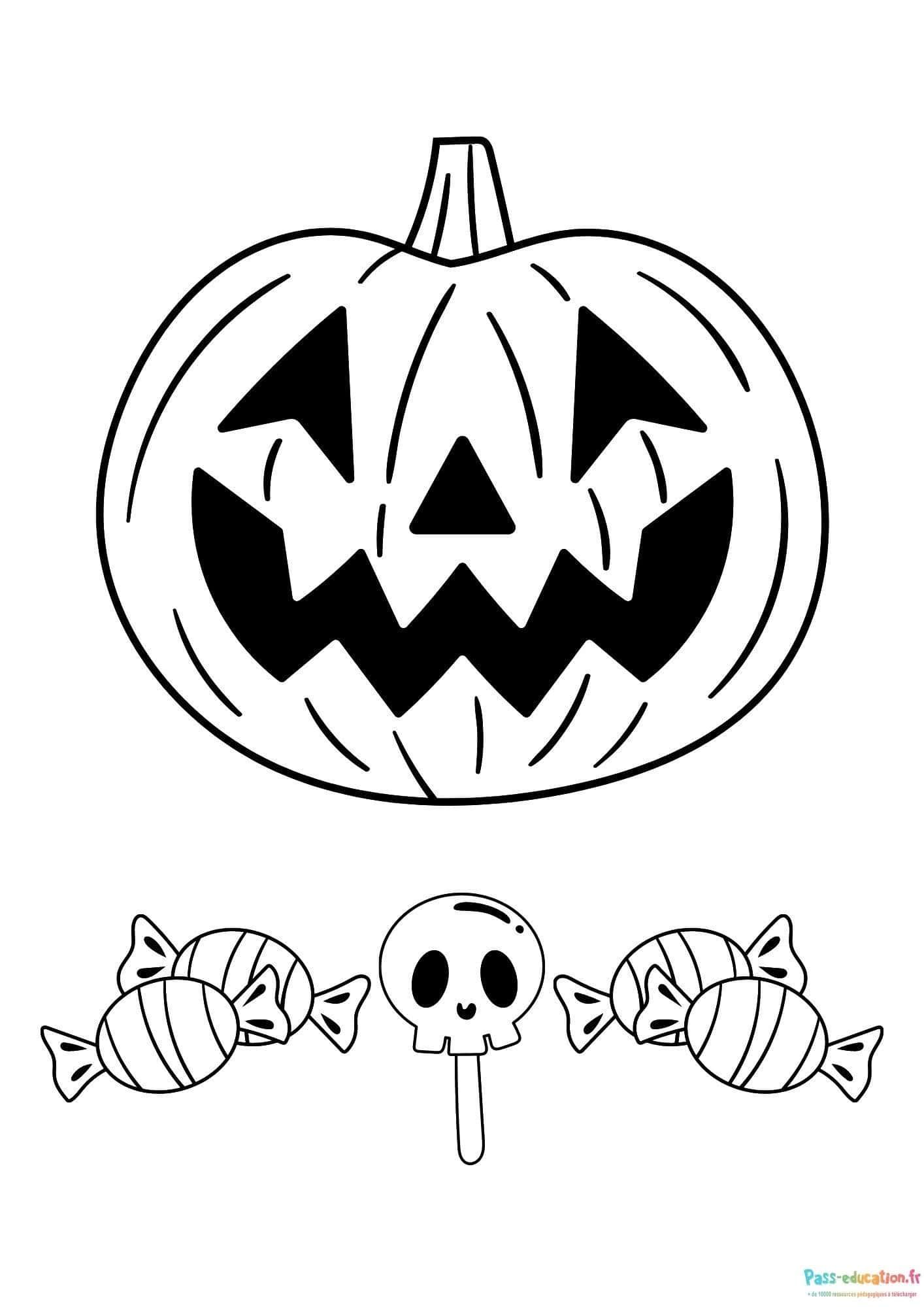 Coloriage Halloween festif à imprimer et colorier