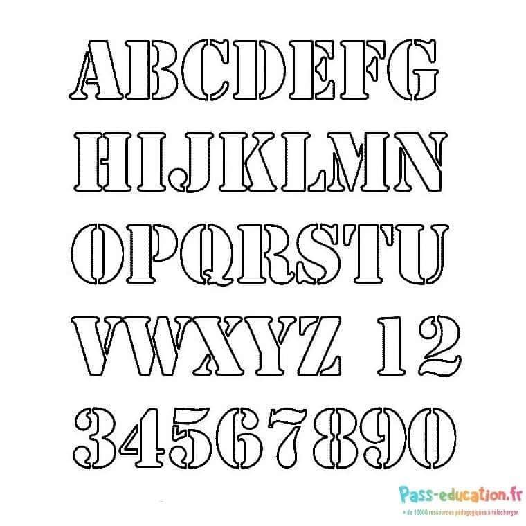 Coloriage Alphabet et chiffres à imprimer et colorier