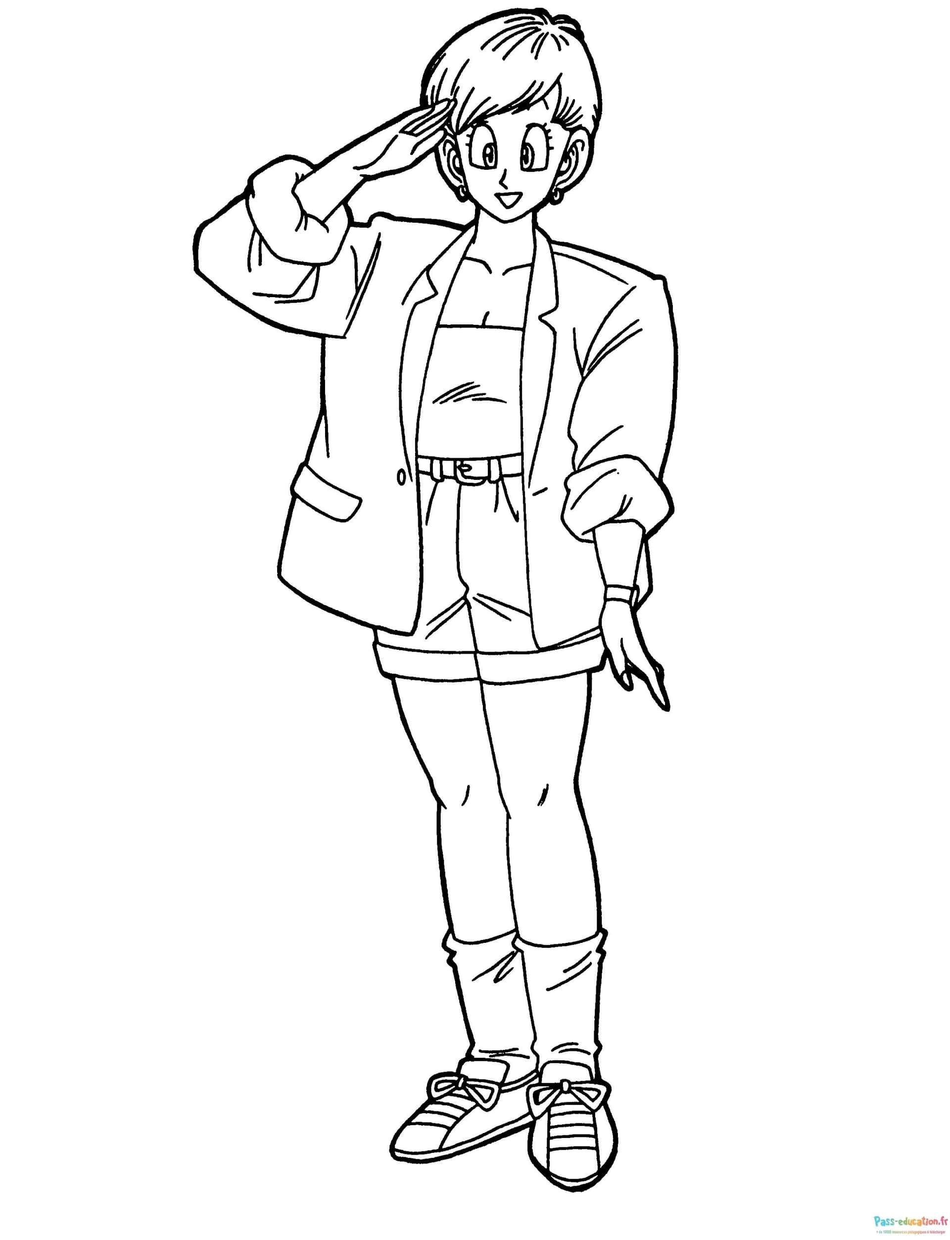 Coloriage Salut militaire à imprimer et colorier