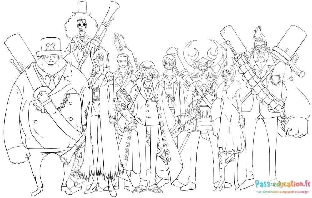 Coloriage Équipage de One Piece à imprimer et colorier