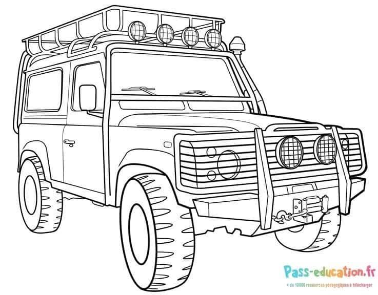 Coloriage 4x4 Aventure à imprimer et colorier