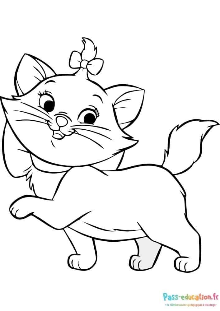 Coloriage Chaton aristocrate à imprimer et colorier