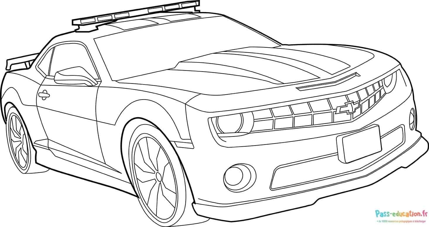 Coloriage Voiture de course à imprimer et colorier