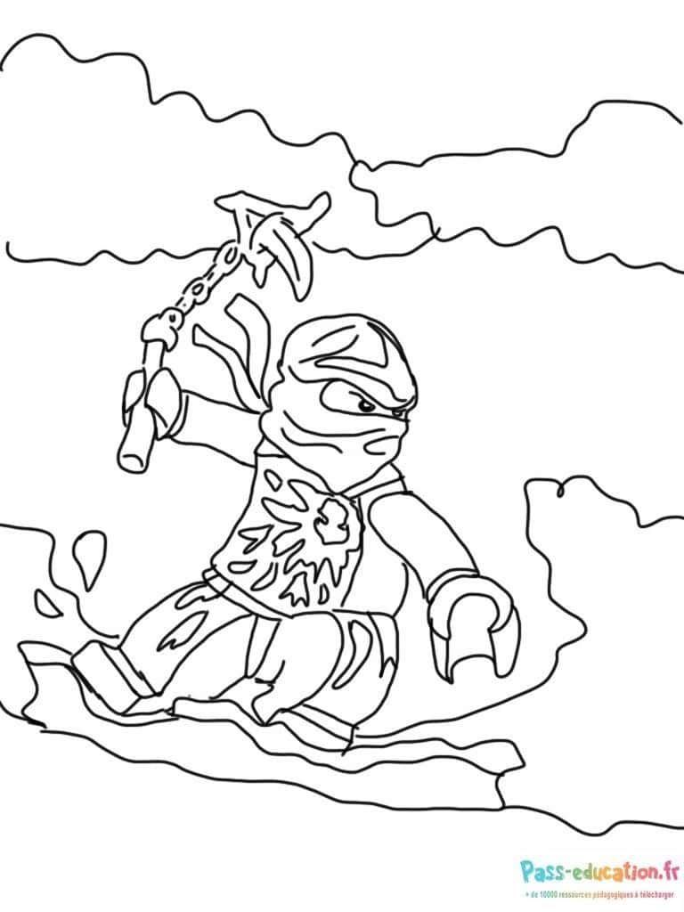 Coloriage Ninja aquatique à imprimer et colorier
