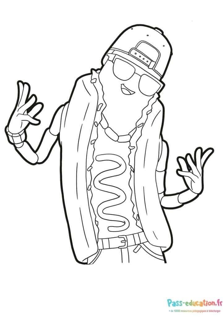 Coloriage DJ Fortnite à imprimer et colorier